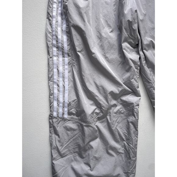 Adidas Adicolor Women Teamgeist Oversized Track Pants Sz M / Gray Wide Leg Baggy - Picture 9 of 12